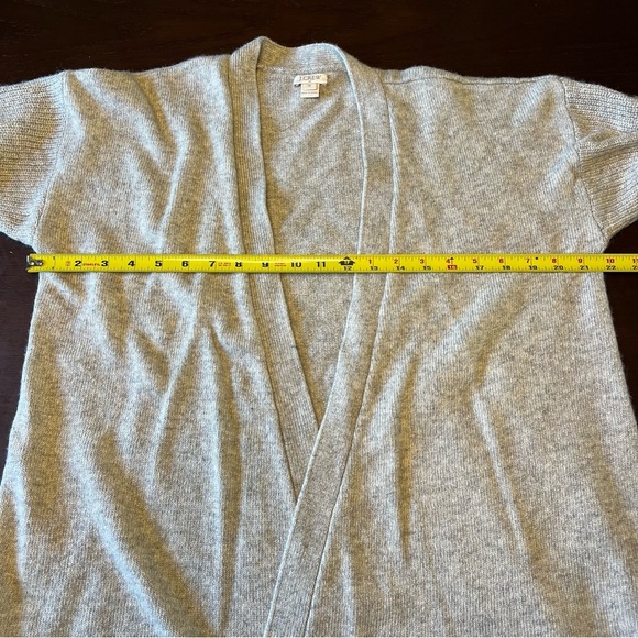 J Crew women’s gray wool blend open front cardigan. Size XL. - Picture 4 of 7